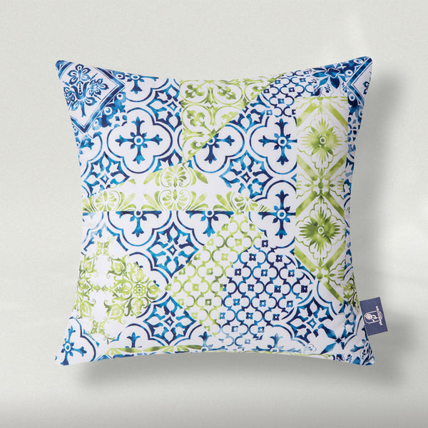 2 Pack Square Decorative Throw Pillow Cover Blue Retro 18"x18"