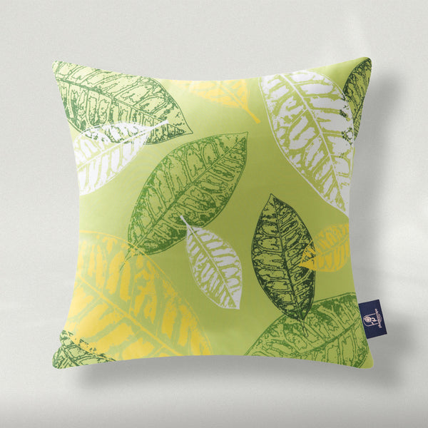 2 Pack Square Decorative Throw Pillow Cover Green Leaves 18"x18"