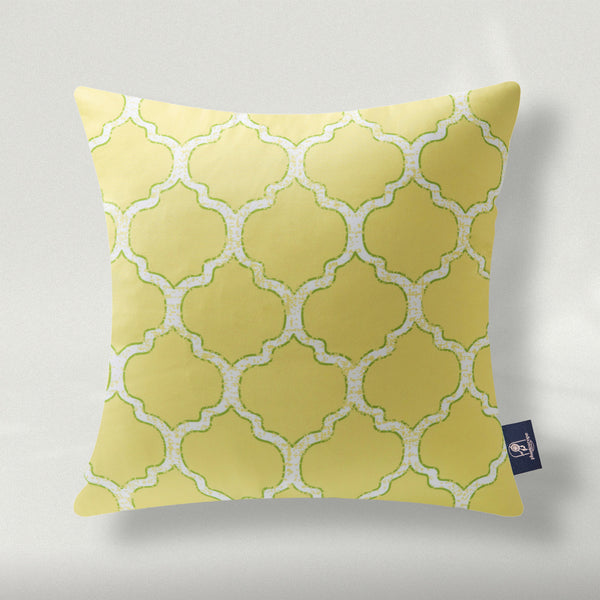 2 Pack Square Decorative Throw Pillow Cover Yellow Net 18"x18"