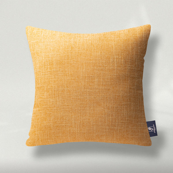 2 Pack Textural Faux Linen Throw Pillow Cover Orange