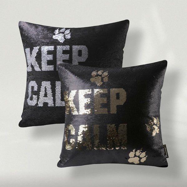2 Pack Sequin Decorative Pillows 18"x18"