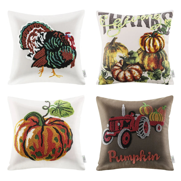 4-Piece Thanksgiving Pillow Cover Blind Box 18"x18"