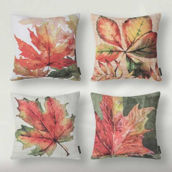 4 Pack Printed Decorative Thanksgiving Throw Pillows 18"x18"