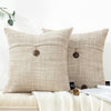 Button Linen Decorative Pillow