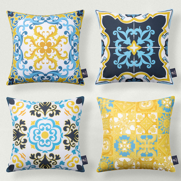 Set of 4 Farmhouse Waterproof Throw Pillow Covers