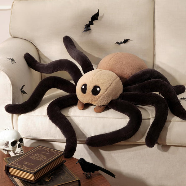 Faux Fur Fluffy Tarantula Shaped Halloween Cushion Pillow
