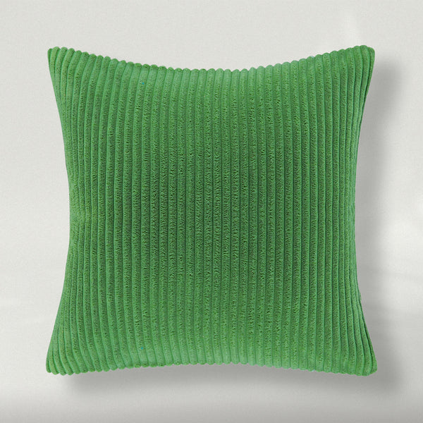 Fluffy Corduroy Solid Color Throw Pillow Covers Light Green