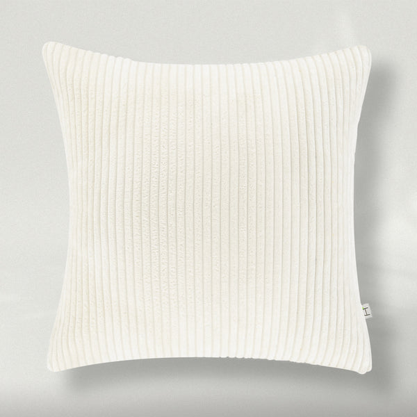 Fluffy Corduroy Solid Color Throw Pillow Covers Off White