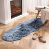 Soft Faux Fur Rug Sheepskin Area Rug Blue