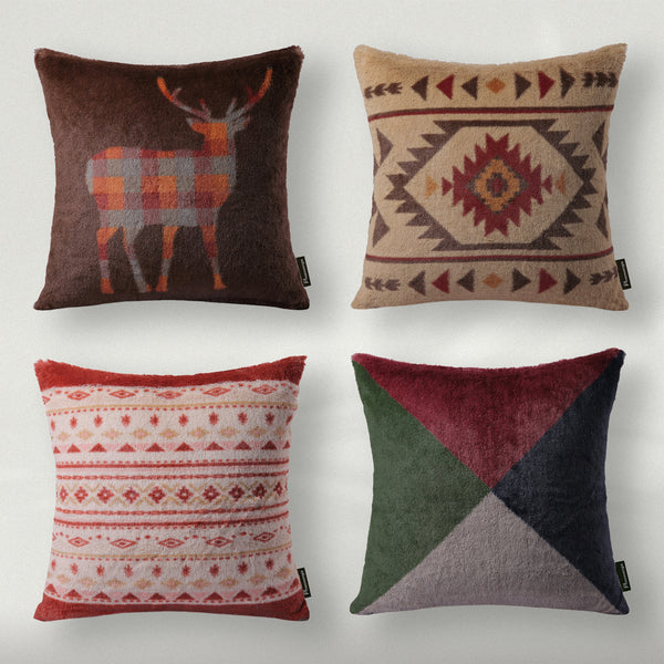 Geometric Series Throw Pillow Set of 4 Blind Box 18"x18"