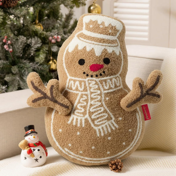 Gingerbread Snowman Pillows with DIY Branch Arms 19"x11.5"