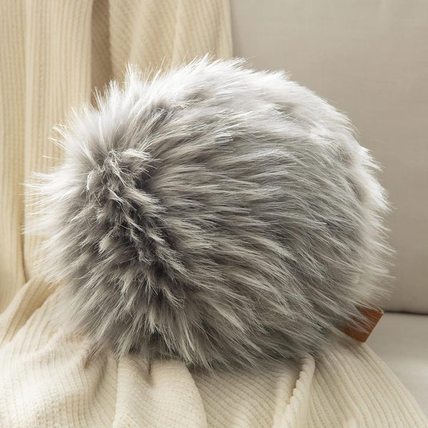 Luxury Soft Plush Round Faux Fur Pillows
