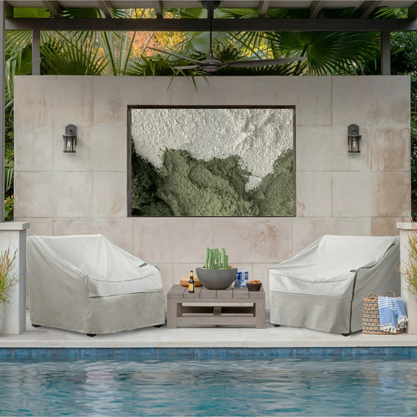 2 Pack Outdoor Patio Furniture Cover Waterproof Chair Protector Gray