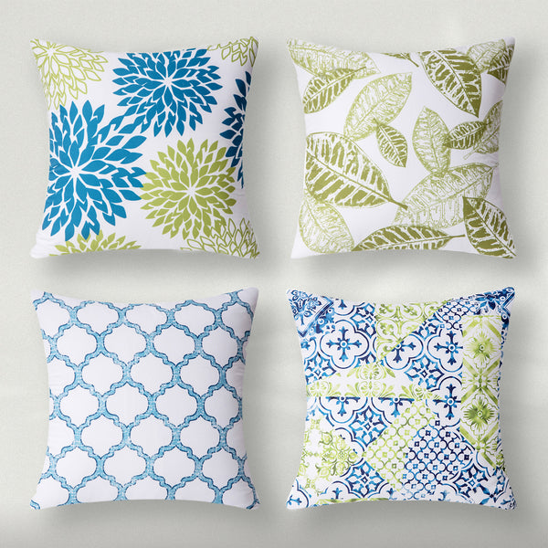Outdoor Waterproof New Living Throw Pillow Cover Blue