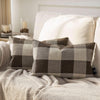 Pack of 2 Rectangular Decorative Checkered Pillows 12"x20"