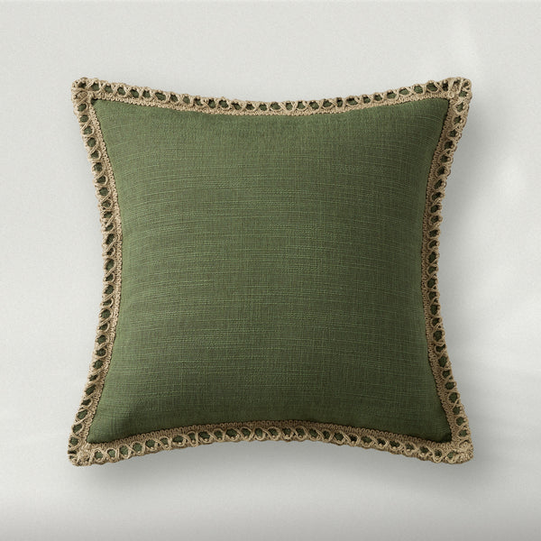 Pack of 2 Farmhouse Decorative Solid Linen Pillow Covers 20"x20"