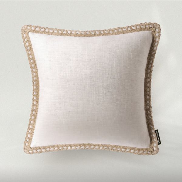 Pack of 2 Farmhouse Decorative Solid Linen Pillow Covers 22"x22"