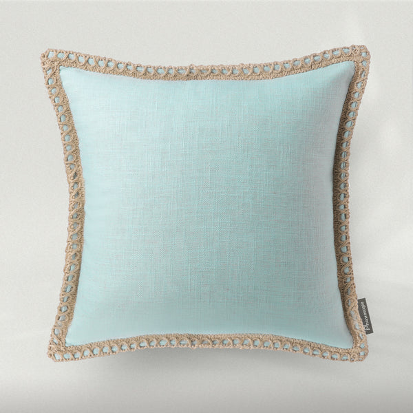 Pack of 2 Farmhouse Decorative Solid Linen Pillow Covers 24"x24"