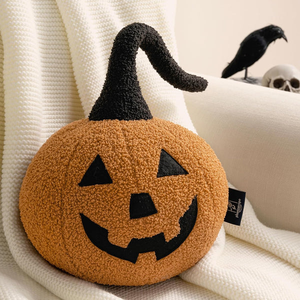 Ultra Soft Halloween Pumpkin Shaped Pillow 9.5"x9.5"