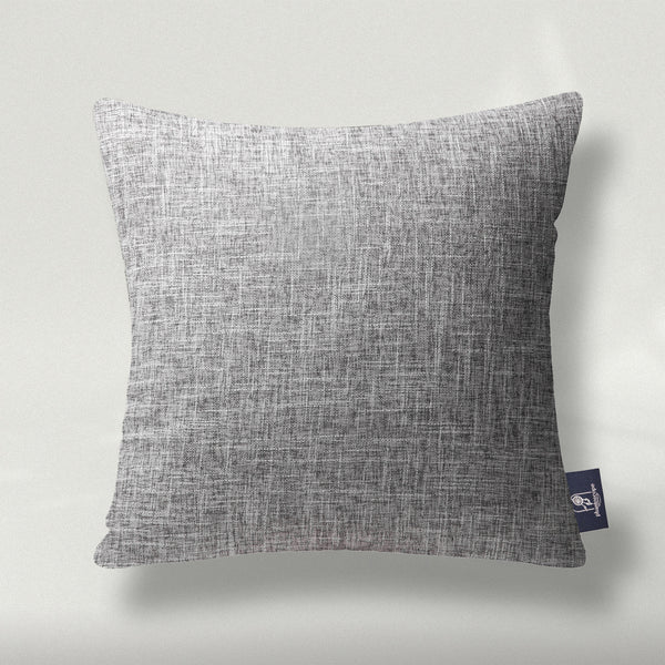 Set of 2 Textural Faux Linen Throw Pillow Cover Light Gray 20"x20"