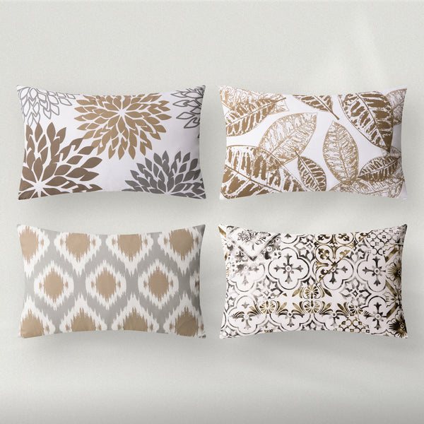 Set of 4 New Living Series Decorative Pillow Covers 12"x20"