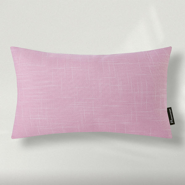 Soft Textured Linen Burlap Throw Pillow Cover Light Pink