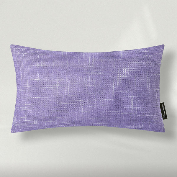 Soft Textured Linen Burlap Throw Pillow Cover Light Purple 12"x20"