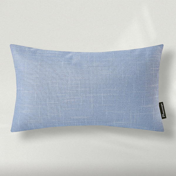 Soft Textured Linen Burlap Throw Pillow Cover Sky Blue