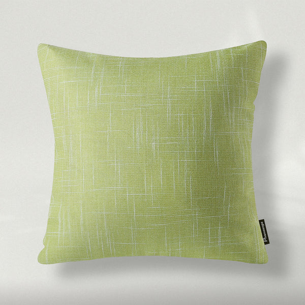 Soft Textured Linen Burlap Throw Pillow Cover Yellow Green