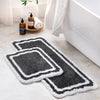 Soft Shaggy Bathroom 2 Piece Rug Sets 17×24" + 17×47"