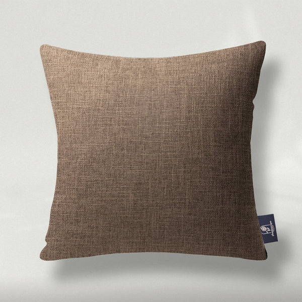 Textural Faux Linen Throw Pillow Cover Brown 18"x18"