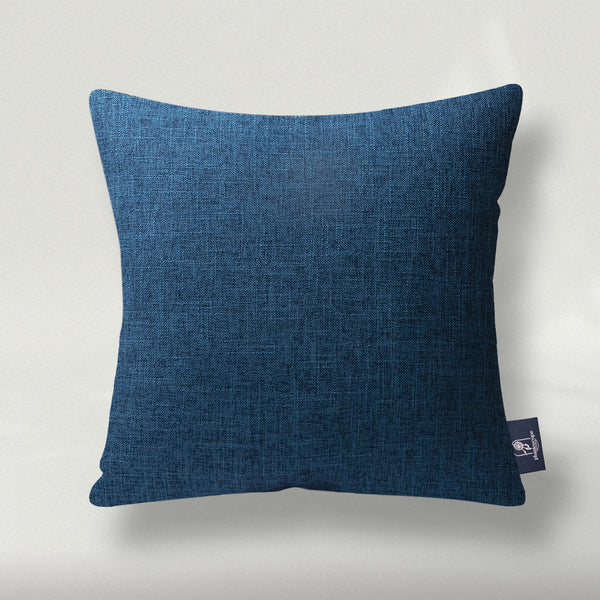 Textural Faux Linen Throw Pillow Cover Navy 18"x18"
