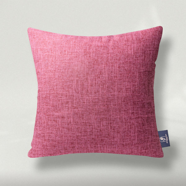 Textural Faux Linen Throw Pillow Cover Pink