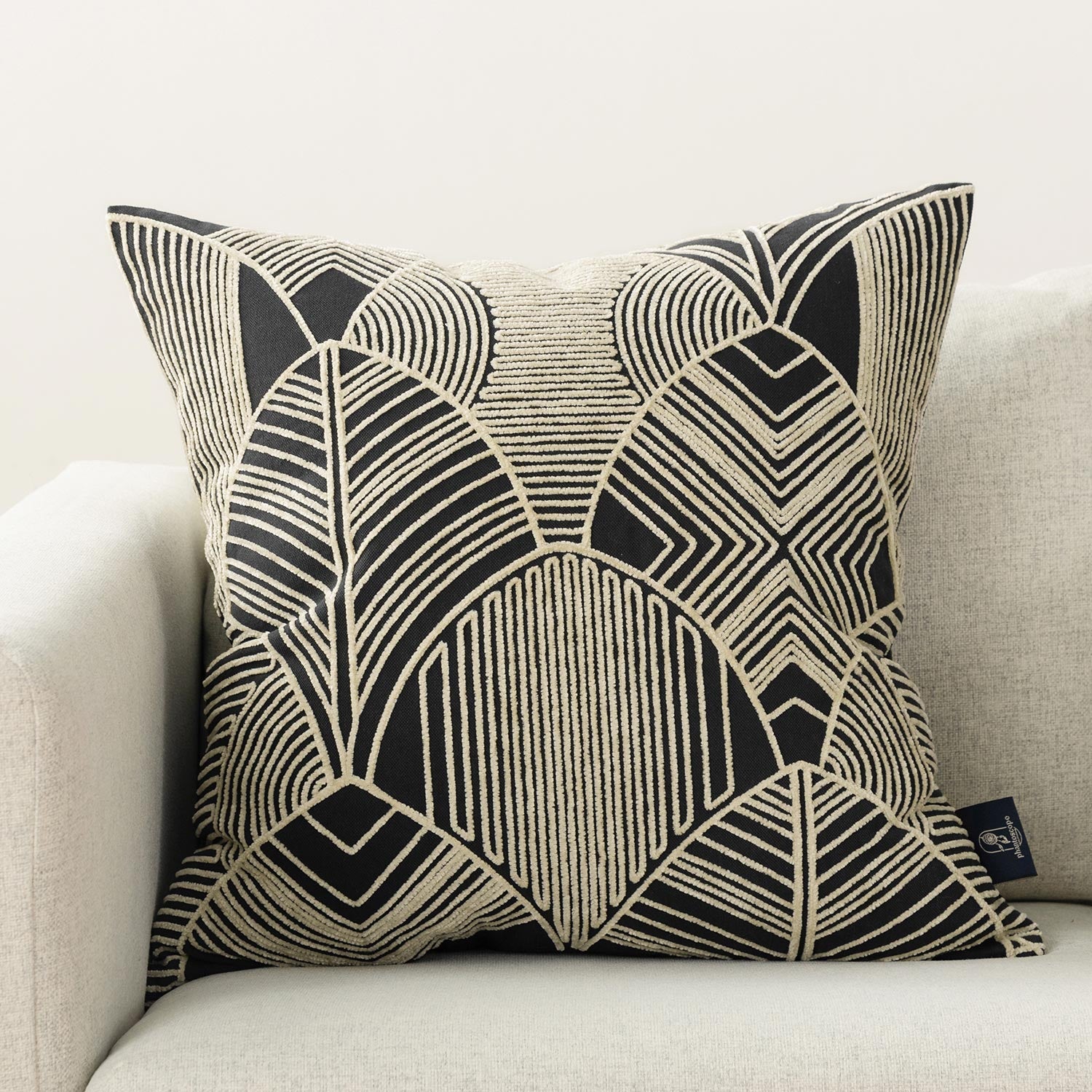 Chenille Ebony Pillow Cover, Decorative Geometric Throw Pillow, Housewares  Decor, Home Decor Cushion Cover 